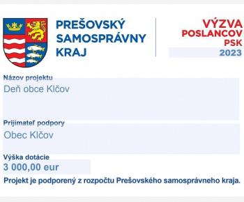 Úradná tabuľa / Deň obce Klčov 2023 - foto