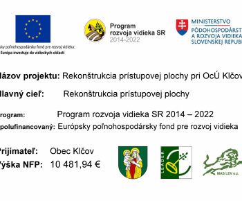 Projekty / Rekonštrukcia prístupovej plochy pri OcÚ Klčov - foto