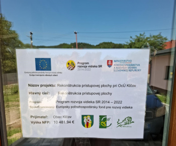 Projekty / Rekonštrukcia prístupovej plochy pri OcÚ Klčov - foto