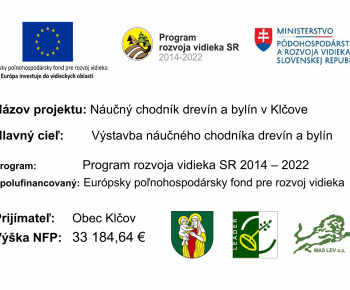 Projekty / Náučný chodník drevín a bylín v Klčove - foto