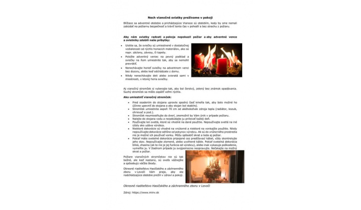 Leták preventívno-výchovnej činnosti