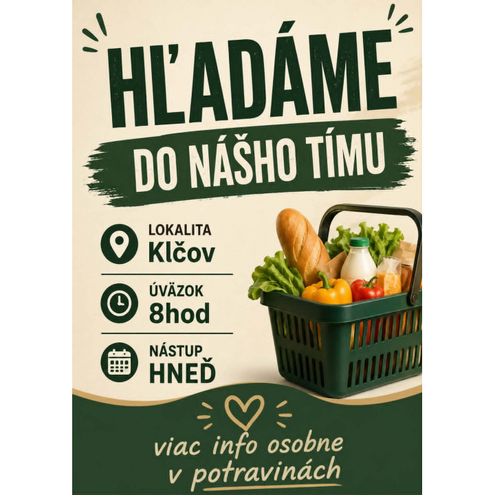 Voľné pracovné miesto